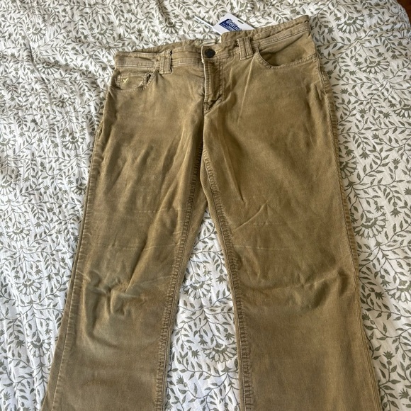 VTG American Eagle Outfitters Tan Corduroy Flare Jeans Size 6 Low Rise Y2K - Picture 10 of 11